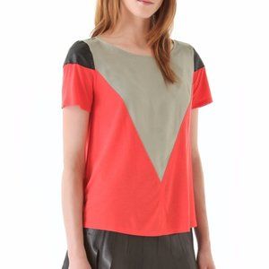 AIKO June B Colorblock Top in Green
